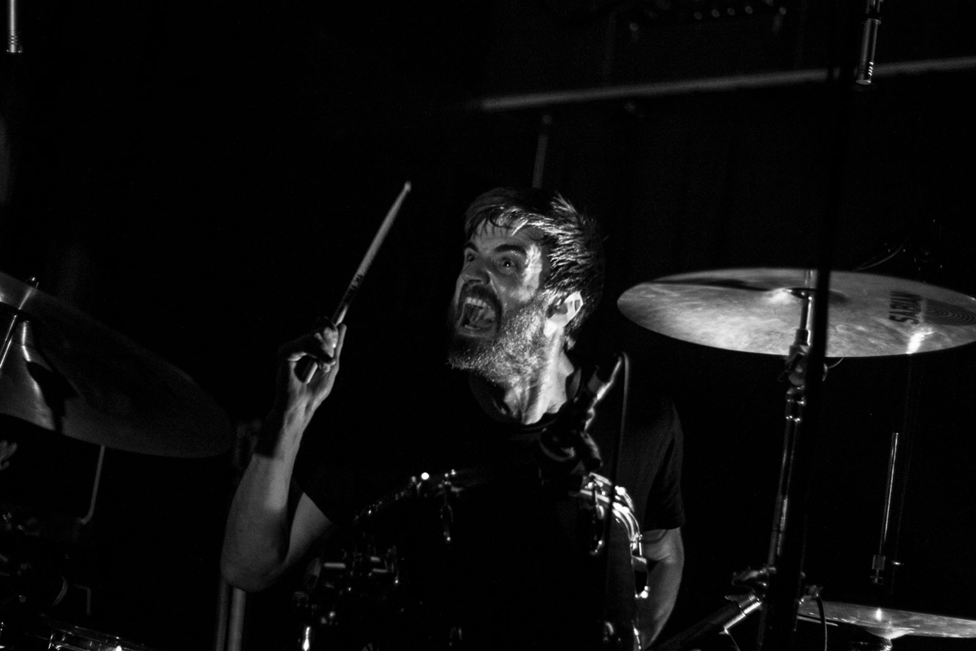 Drummer from JOHN performing live at Hard Club in Porto.